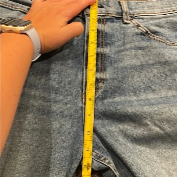 ASKK NY Blue Cropped Straight Leg Jeans size 8 - Picture 14 of 14